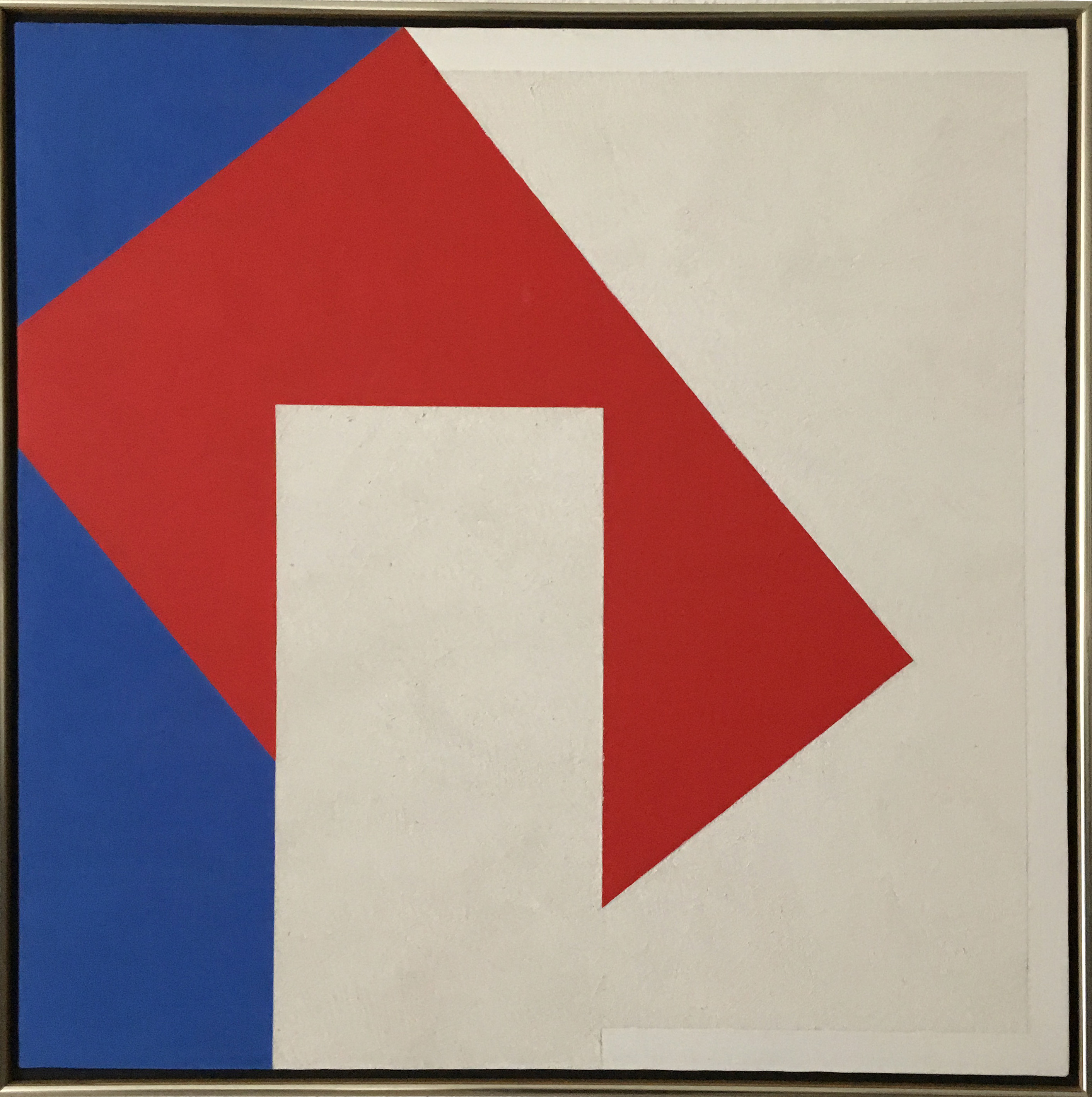 “Red, White & Blue”, Geometric abstraction with sand